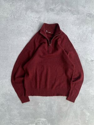 Knitwear vintage basic half zipper by Uniqlo