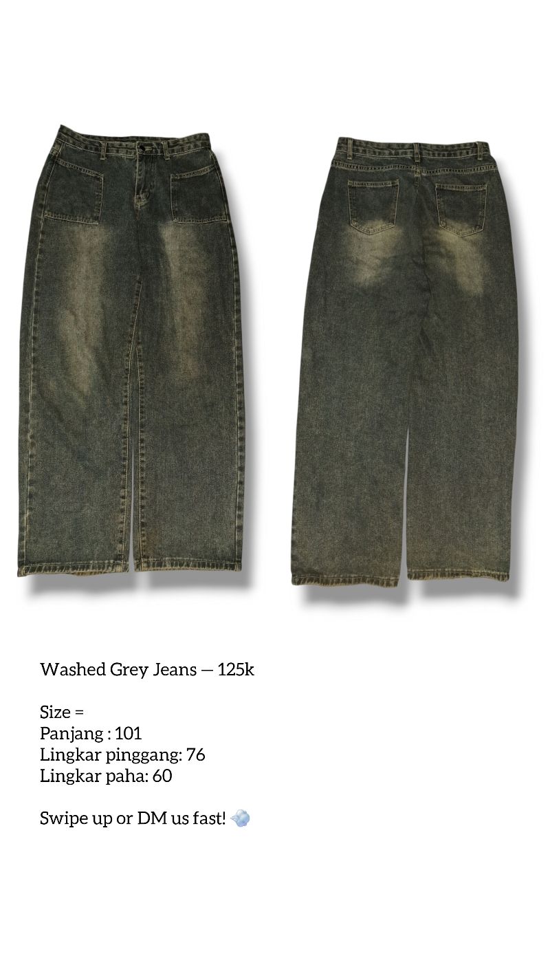 Washed Grey Jeans, foto 3