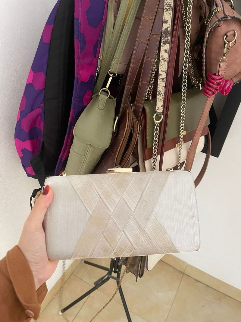clutch bag grey, foto 2
