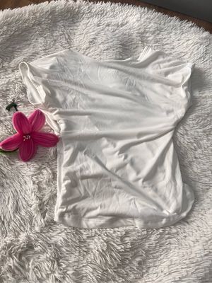 White backless top
