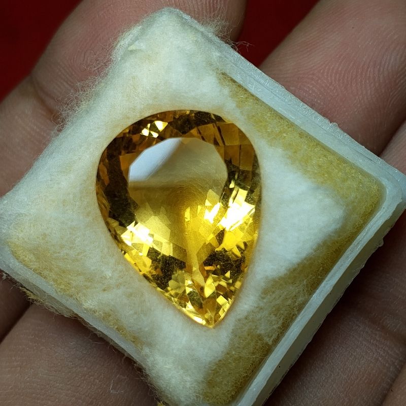 Natural citrine pear cut, foto 4