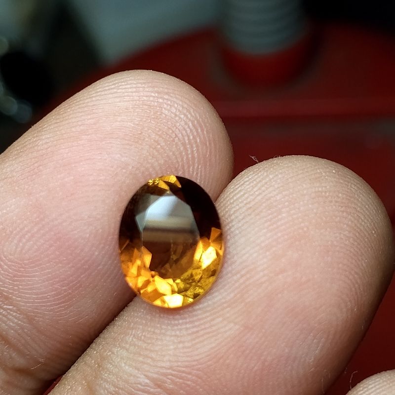 Natural topaz yellow brown asli batu, foto 5