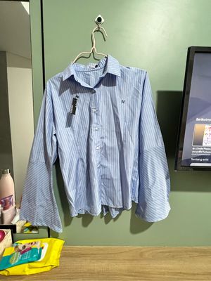 Kemeja stripe skyblue