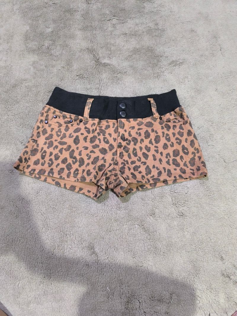 Y2K Gyaru Leopard Printed Short, foto 2
