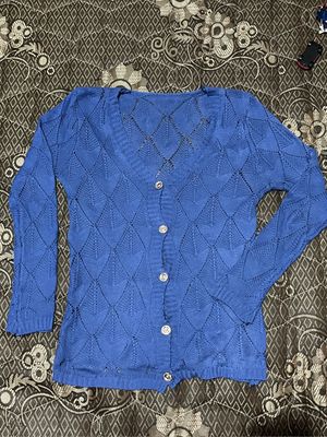 preloved cardigan biru