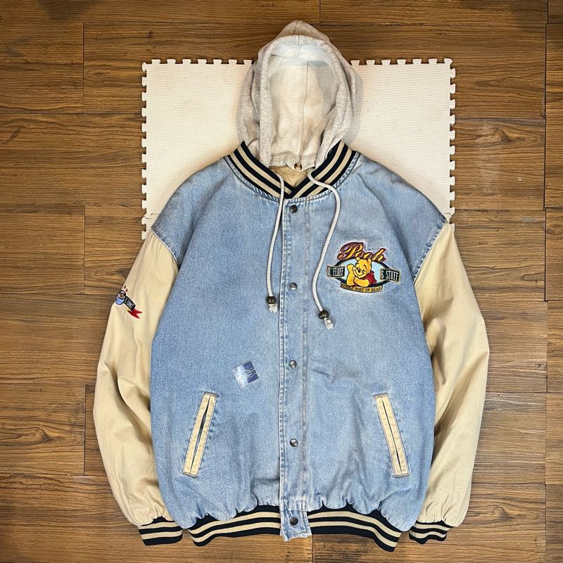 XXXTENTACION着用 90s Disney プーさん スタジャン レア プフ