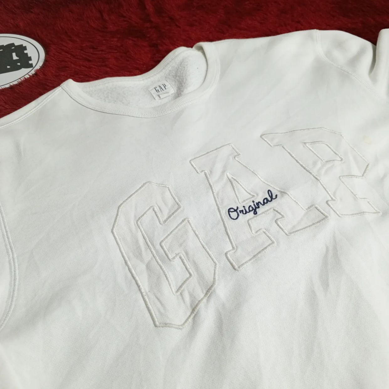 GAP Casual Sweatshirt Pria white cream, foto 2