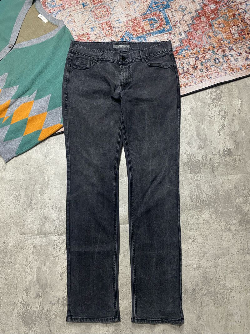 DENIM PANTS GET USED BLACK WASHED, foto 2