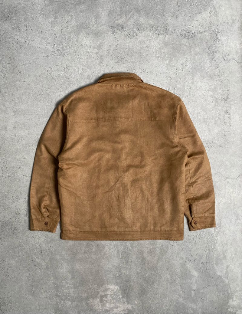 Vtg BOSS Caramel Brown Suede Work Jacket, foto 8