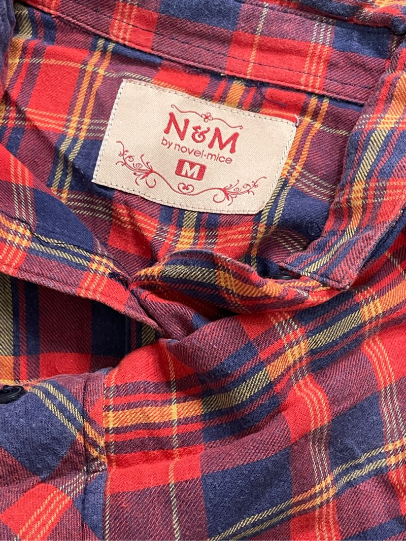 Distro kemeja flanel merah biru, foto 2