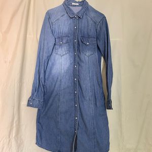 Uniqlo denim dress longsleeve
