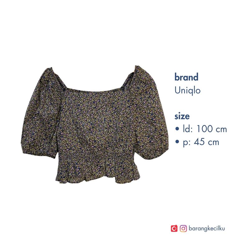 Uniqlo Floral Crop Top, foto 2