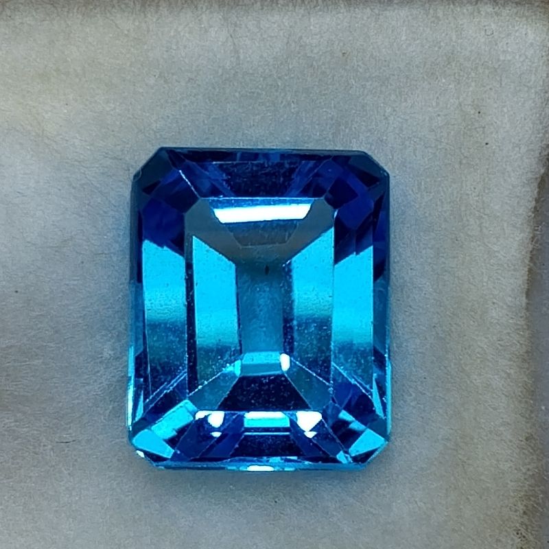 Natural blue topaz swiss octagon, foto 2