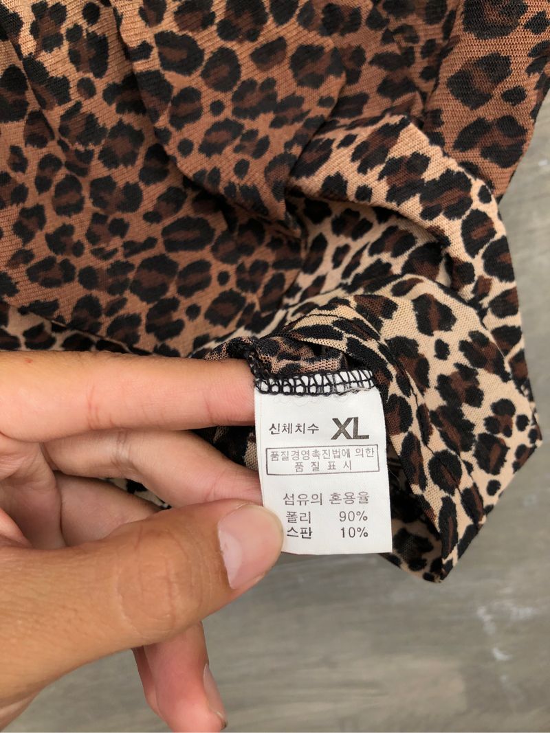 Y2K Leopard Pattern Blouse Tops Women, foto 6