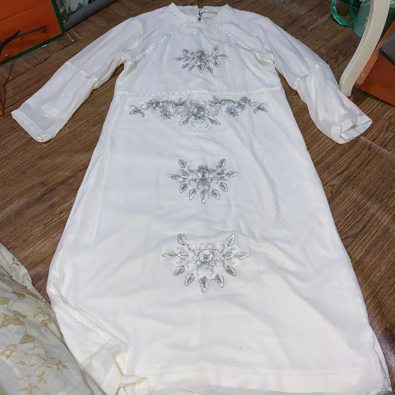 Gamis Abaya Putih Cantik, foto 2