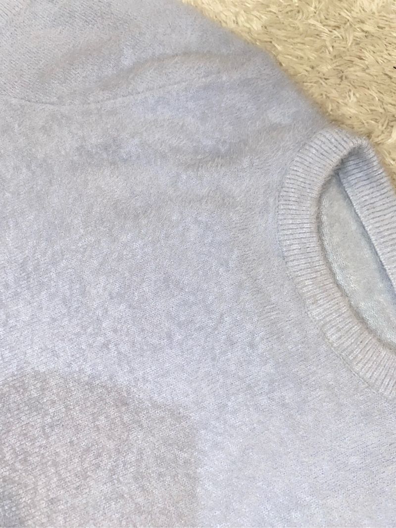 fluffy crop top baby blue, foto 3
