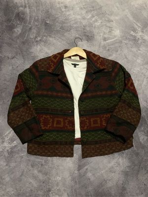 Jacket Art Vintage/Navajo La Sumer Bahan Wool Size M