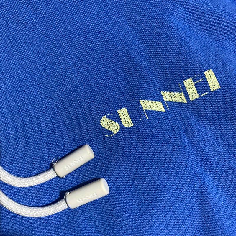 SUNNEI "Blue Basic Logo Pullover Hooded" Made in Italy, foto 3