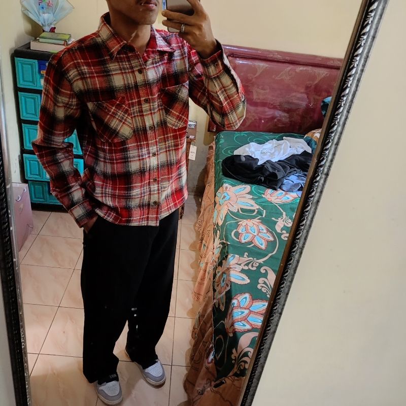 Kemeja flannel (crop), foto 6