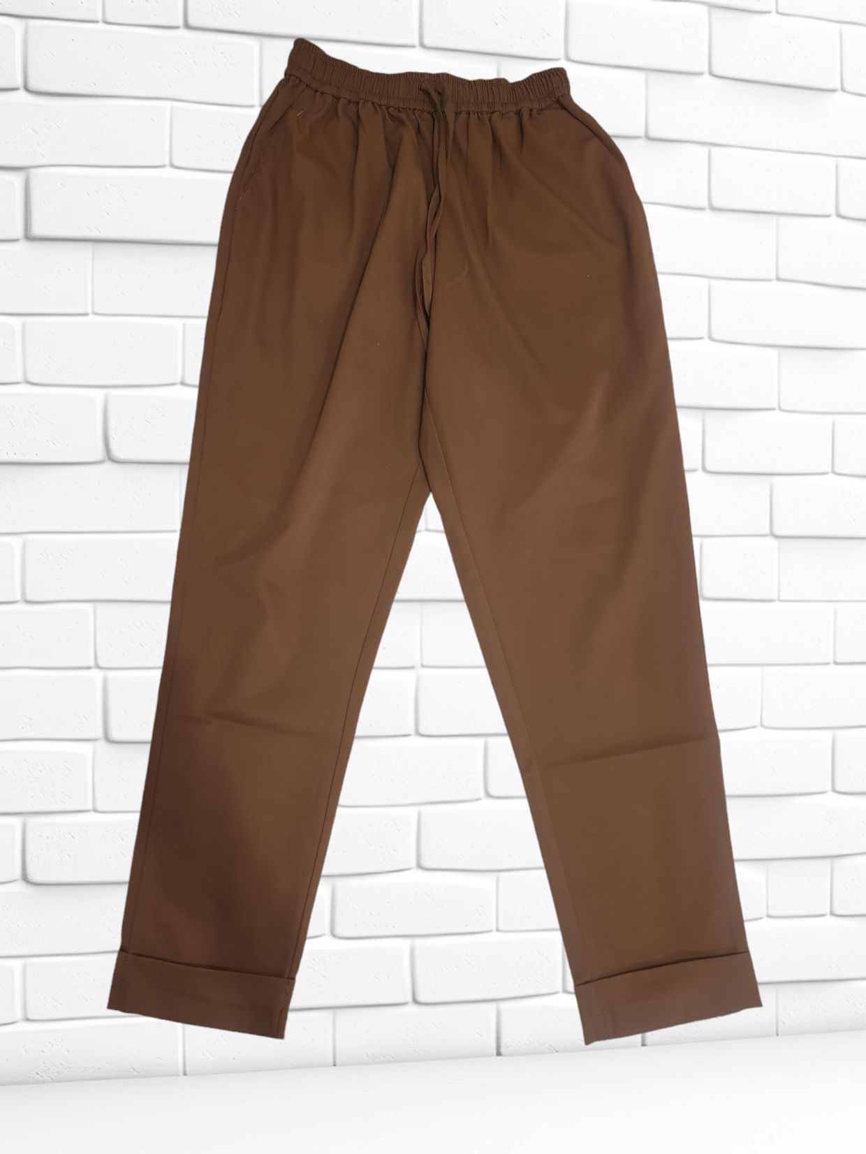 Casual Flare pants Wanita brown