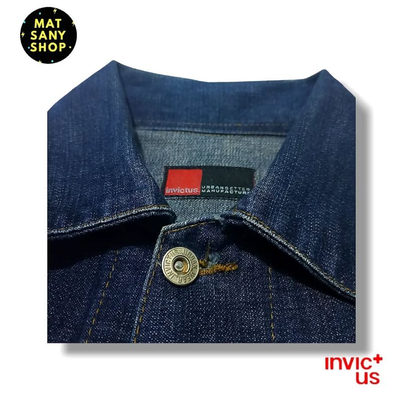 Jaket Trucker Work Jacket Ovesize Denim Jeans Invictus Boxy, foto 4