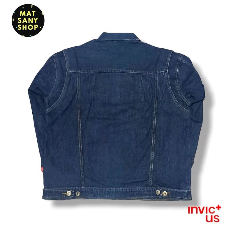 Jaket Trucker Work Jacket Ovesize Denim Jeans Invictus Boxy, foto 2