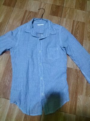 Kemeja strip biru