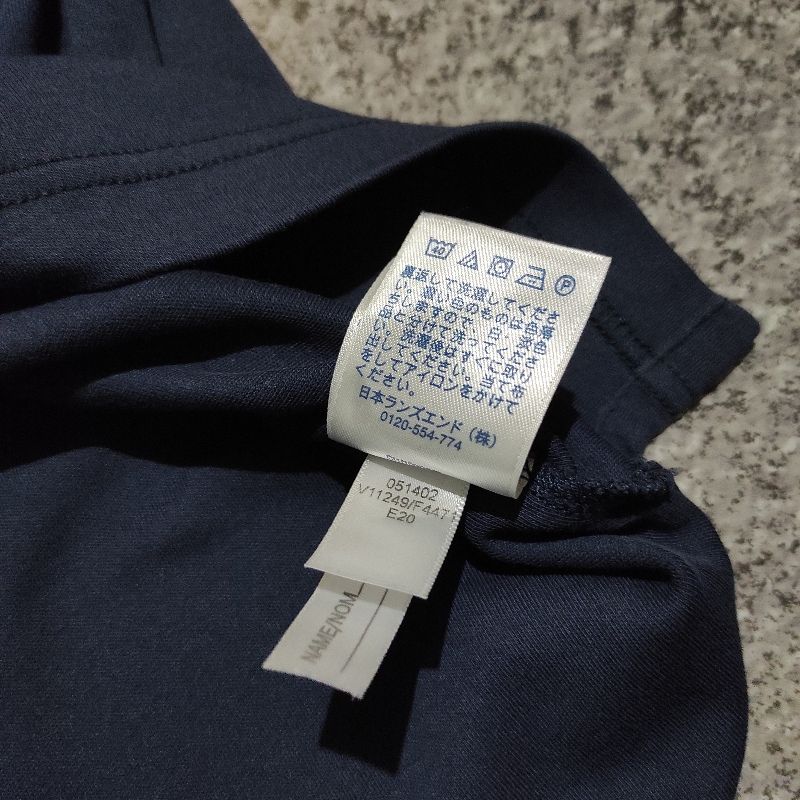 Polo Shirt Basic Kaos Polo Kerah Navy Land's End Second, foto 5