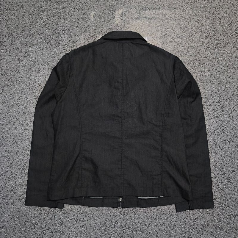 Work Jacket Boxy Vintage Casual Basic Dark Grey Denim Second, foto 5