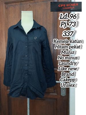 Kemeja Unisex Cotton Black