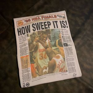 Tshirt NBA News paper houston Rockets Championship 1995