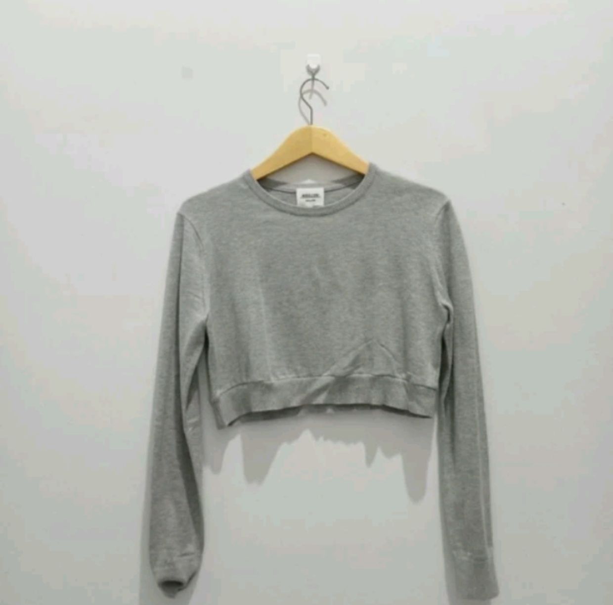 Casual Crop top Wanita gray