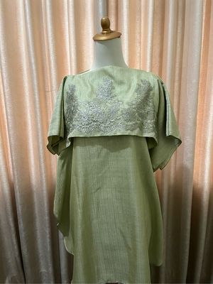 Lime Shoulder Flare Top