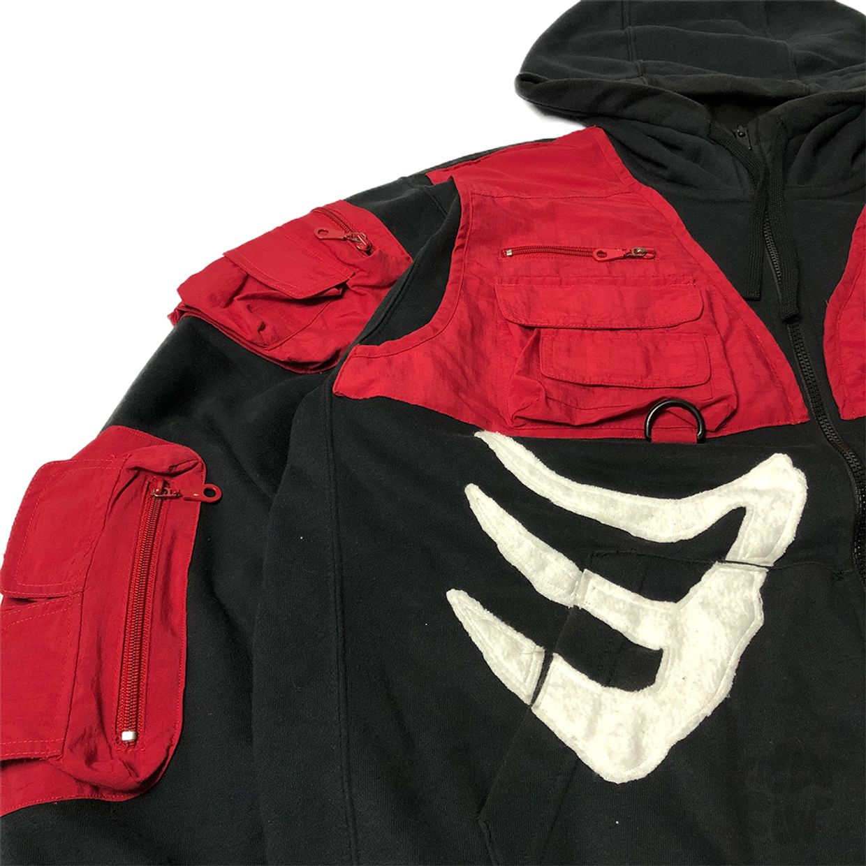 Reworked Nike Hoodie Zipper Tactical Skeleton, foto 3