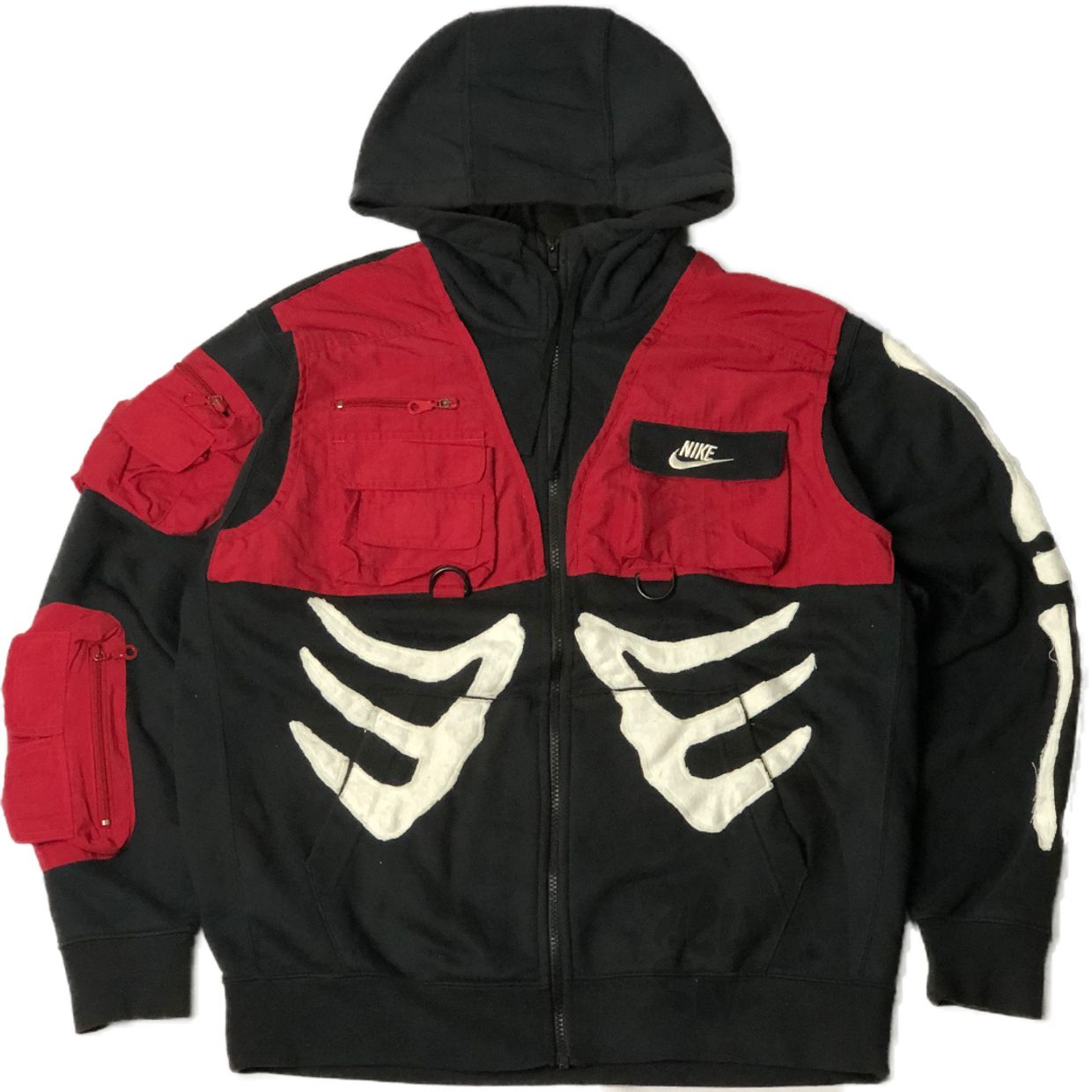 Reworked Nike Hoodie Zipper Tactical Skeleton