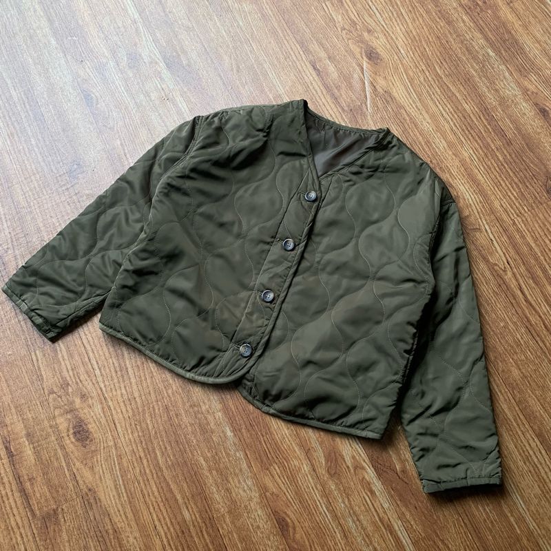 Korean Basic quilted outer Jacket crop, foto 2