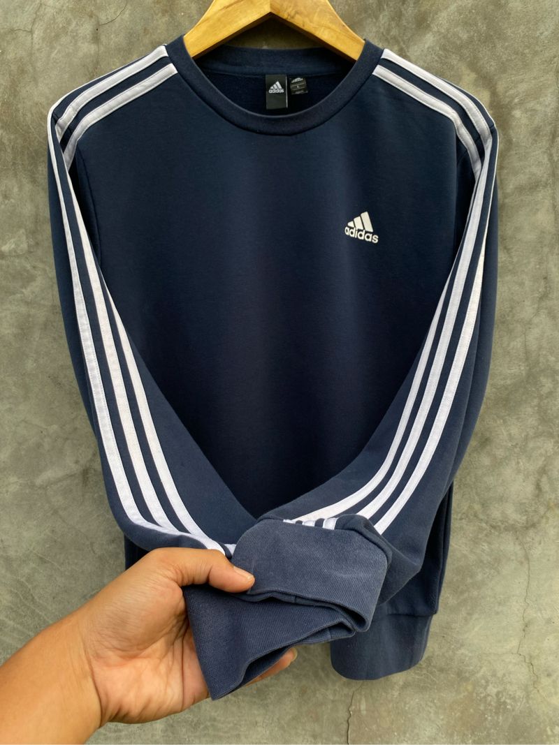 Crewneck Adidas 3-Stripes Navy, foto 4