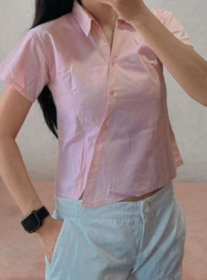 Kemeja Soft Pink
