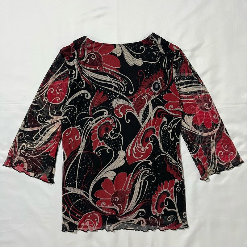 red paisley mesh top, foto 6
