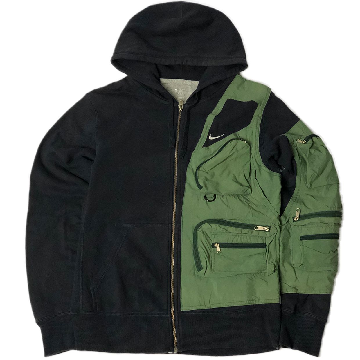 Reworked Nike Zipper Hoodie Tactical Green