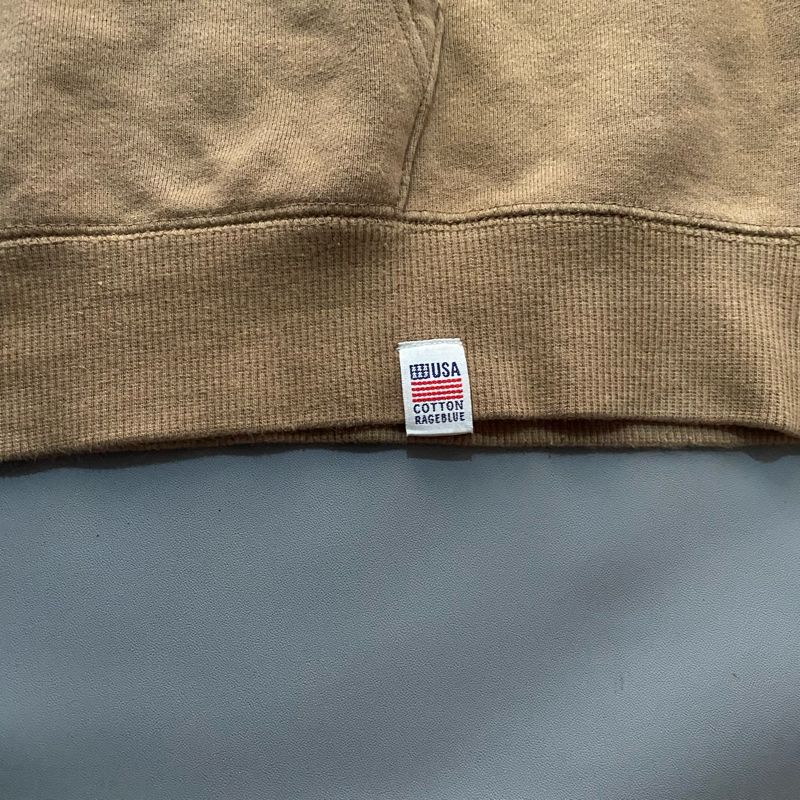 Y2K Basic Boxy Hoodie Pria Light Brown, foto 2