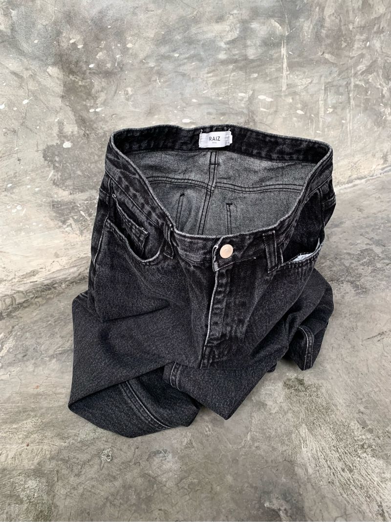 REGULER STRAIGHT BLACK WASHED JEANS, foto 7
