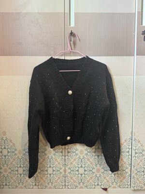 Black Knit Cardigan