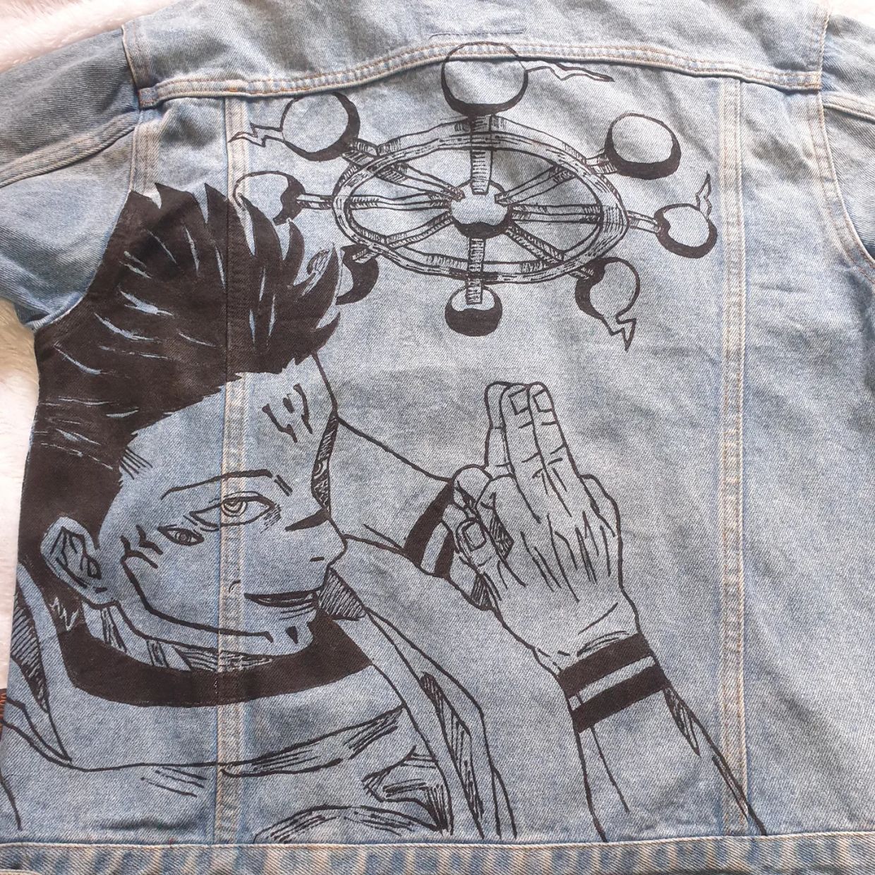 Reworked Denim jacket Pria blue, foto 5