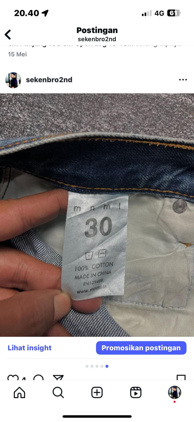 Mnml Ripped denim pants, foto 5
