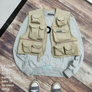 VS8 vest rompi mancing kanvas size L springbank