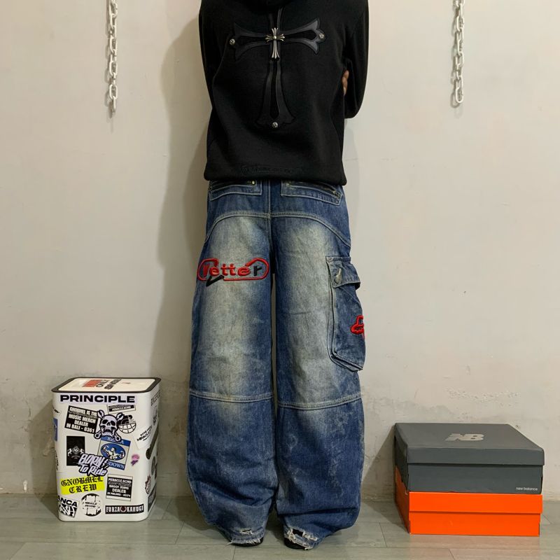 [FOX RACING] CARGO JEANS Y2K Vintage⛓️‍💥, foto 2