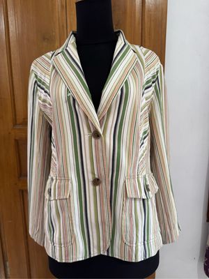 Blazer Wanita Daily Merk Crocodile Ladies Motif Garis