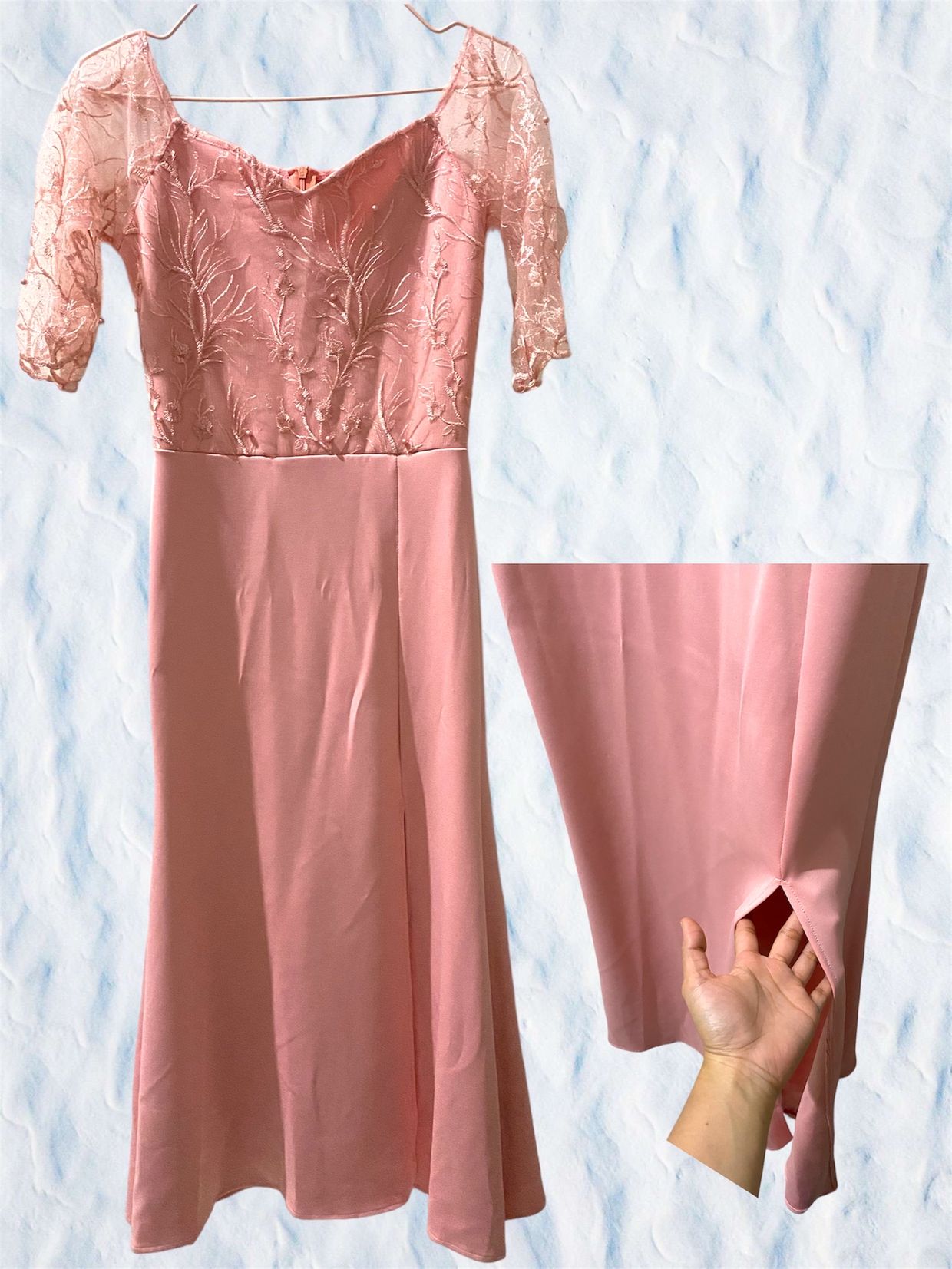 Fairy Minimalist Prom dress Wanita pink