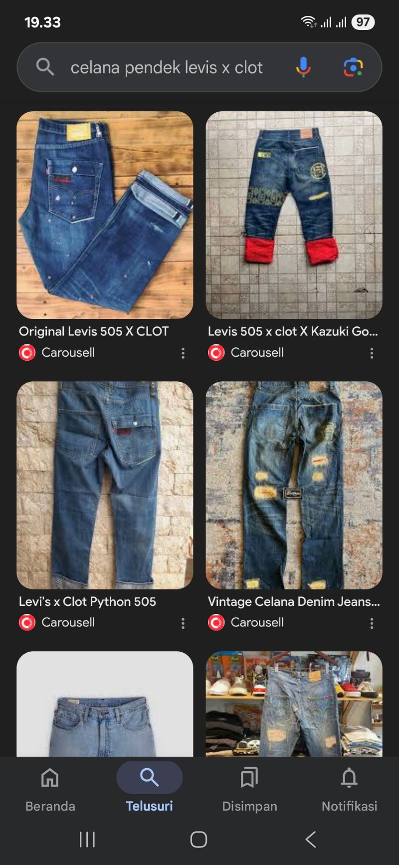 Celpen Levi's 523 x Clot  Second Original(29), foto 3